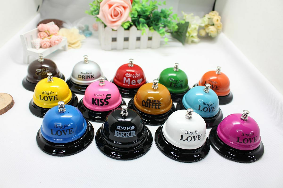 Sonnettes de bar, restaurant, cloches, sonneries pour jeu de couples des cloches en cuivre colorés,