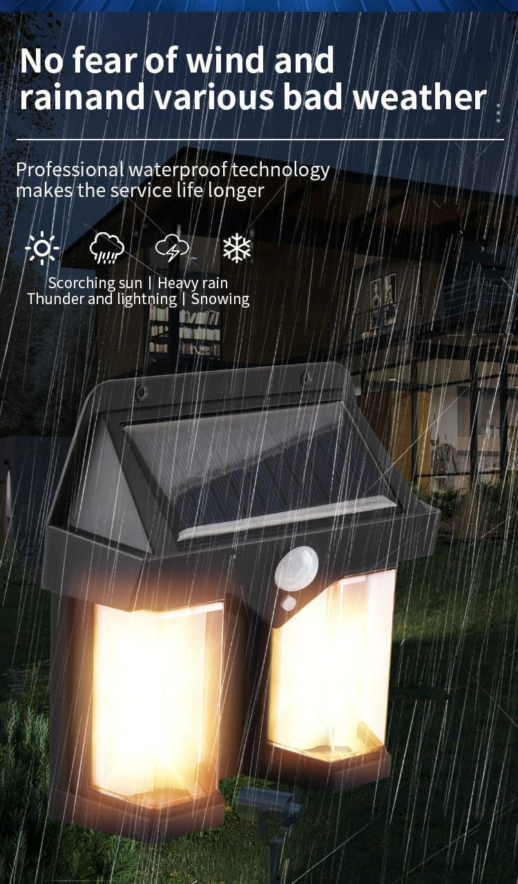 Nouvelle lampe à filament de tungstène solaire extérieur lampe étanche induction de la lampe courte de la lampe de jardin