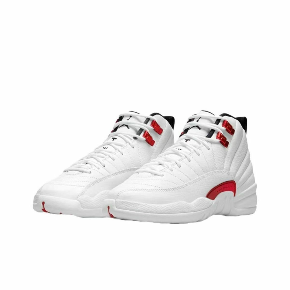 Nouvelles chaussures de basket-ball AJ12 pour hommes et femmes de haute qualité AJ12 High Top Men's Basketball Coupe du monde Noir et blanc Qiao 12 Sneakers de coussin d'air de grande valeur