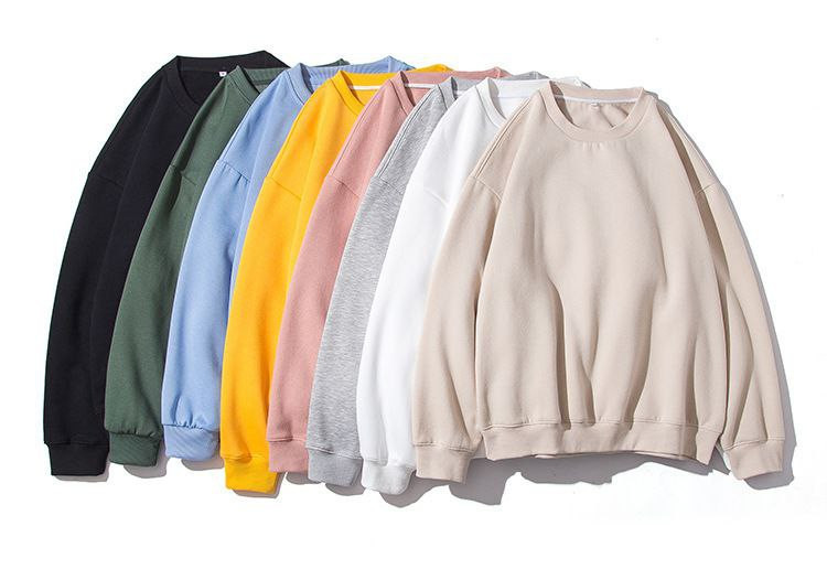 Sweat col rond homme couleur unie velours à capuche couple chemise à fond gros homme grande taille à capuche tendance ins T-shirt manches longues