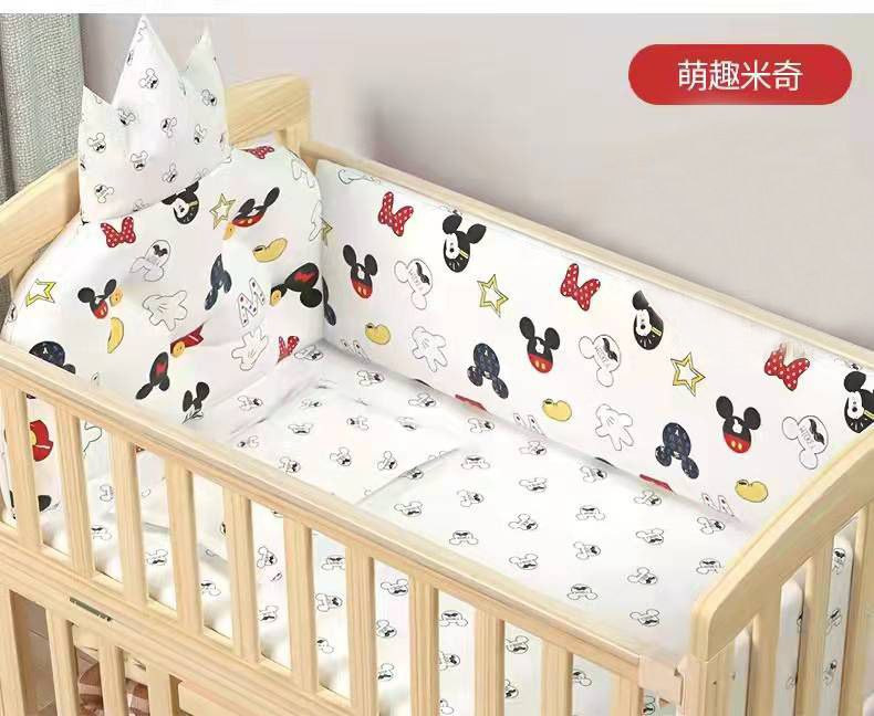 Couronne berceau cinq pièces ensemble source fabricant en gros cinq pièces ensemble bébé draps nouveau-né couette bébé lit d'enfant