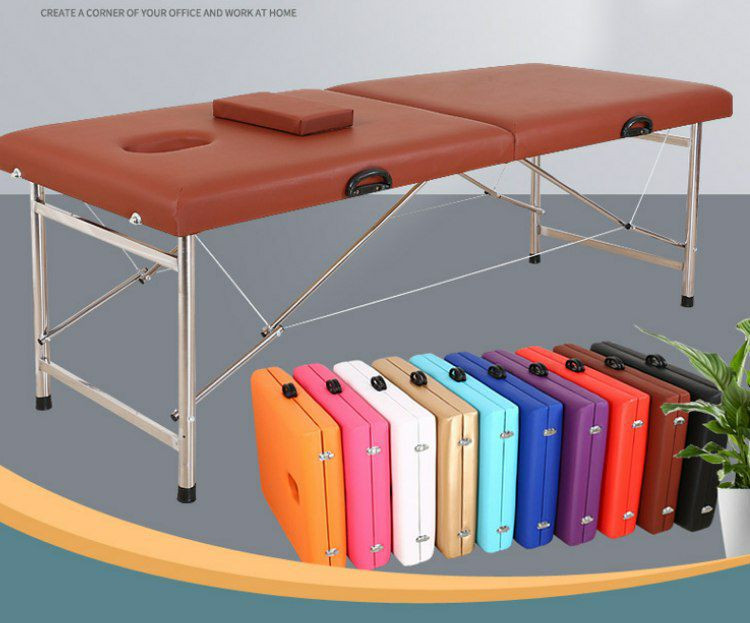 Table de massage pliante portable, lit de beauté renforcé à double bar, lit de massage  ambulatoire