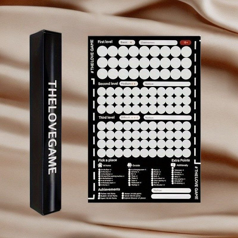 THE LOVE GAME poster. Repérez l'affiche à gratter la plus vendue au niveau transfrontalier pour un rendez-vous amoureux, 100 choses que les couples peuvent faire pour améliorer leur relation