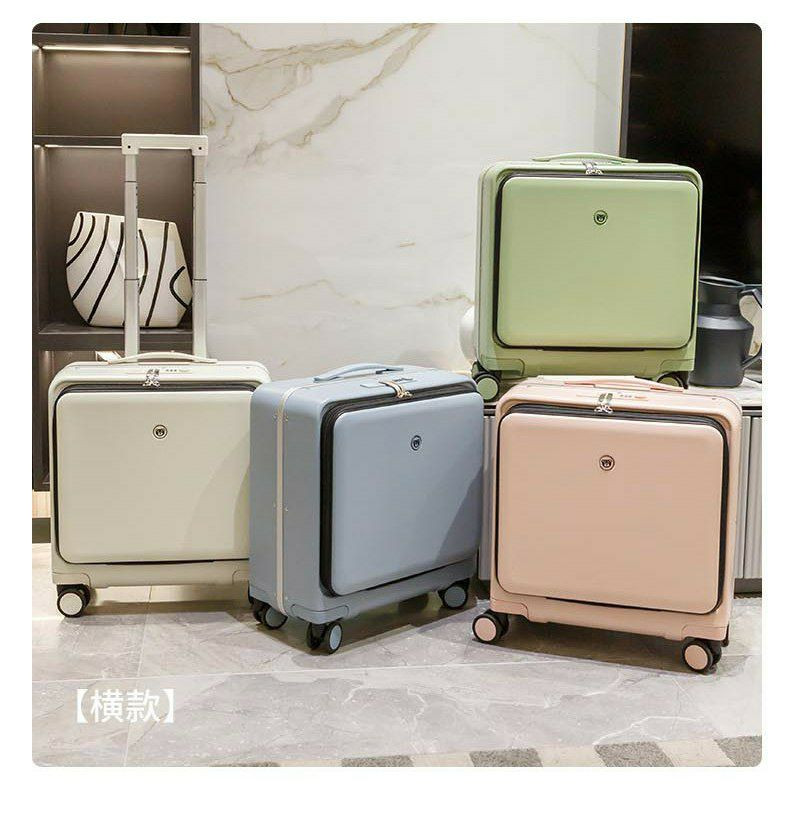 Valise multifonctionnelle, valise trolley rechargeable, avec un compartiment frontal à ouverture rapide. Valise d'embarquement à ouverture frontale