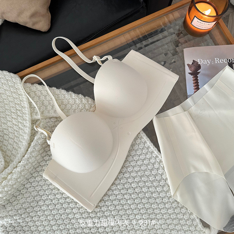 Sous-vêtements pour petits seins rassemblés et grands, poitrines sans glissement, sans steel sans anneau, beau soutien-gorge arrière