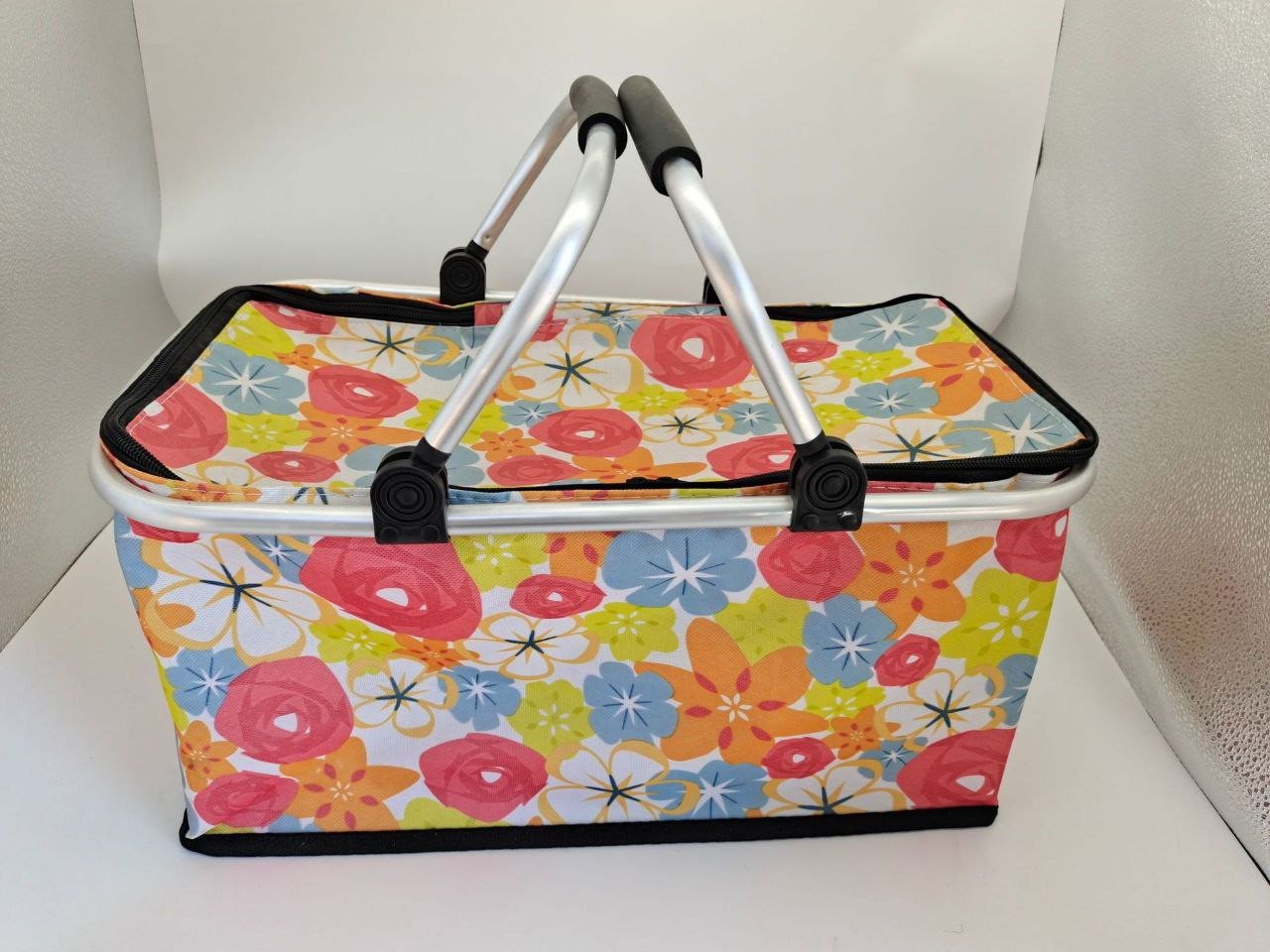 Panier isolant pour crème glacée en tissu Oxford 600D imprimé, sac à emporter en film d'aluminium épaissi, sac de pique-nique portable en plein air, sac de glace en gros